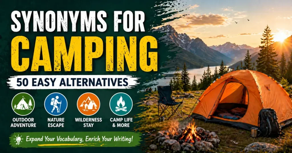 Synonyms for Camping
