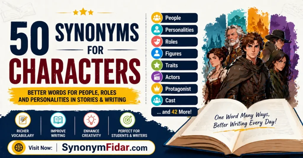 synonyms for characters infographic