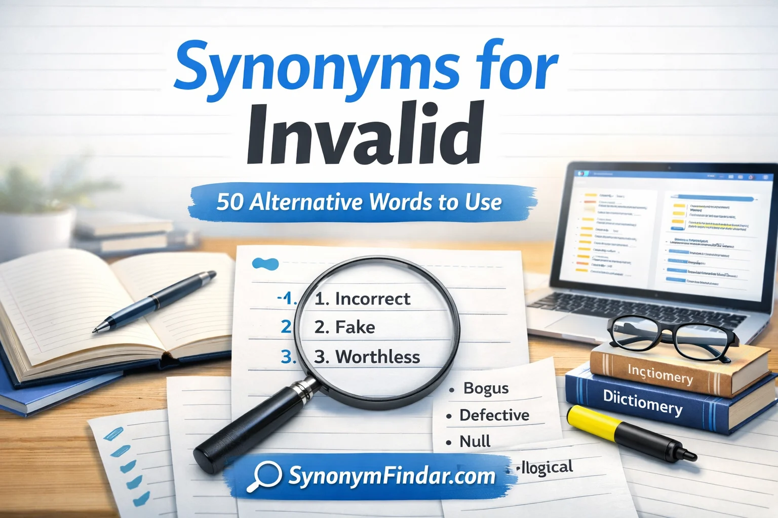 Synonyms for Invalid