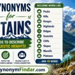 Synonyms for Mountains