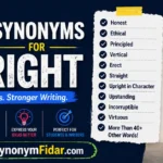 “synonyms for upright list infographic”
